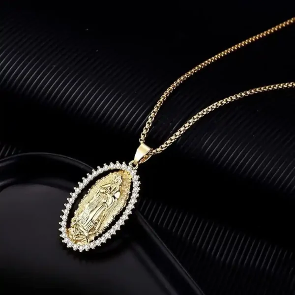 Medalla de la Virgen María, Amuleto de Madre María para Mujeres, Joyería Religiosa Regalo
