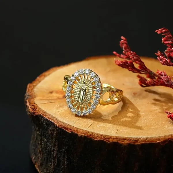 Anillo de la Virgen de Guadalupe en Oro - Joyería Religiosa para Mujer - Image 5