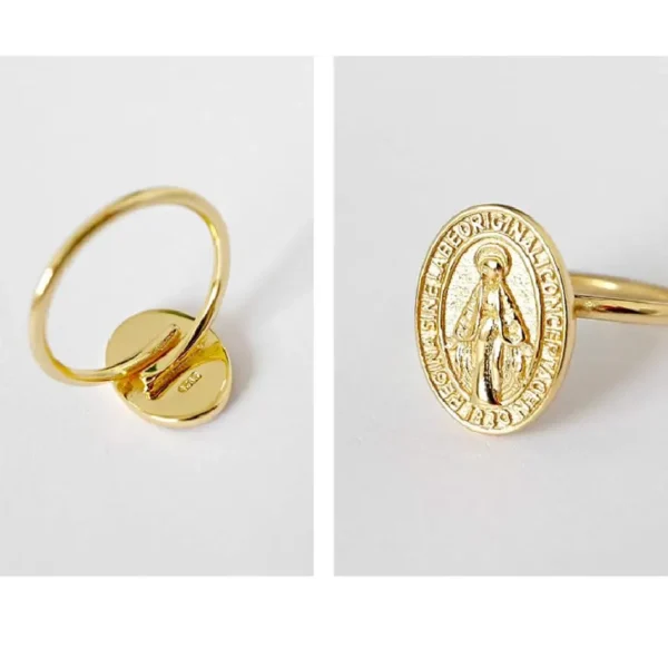 Anillo Ajustable de la Virgen de Guadalupe en Plata Sterling 925 - Joyería Religiosa para Mujer - Image 5