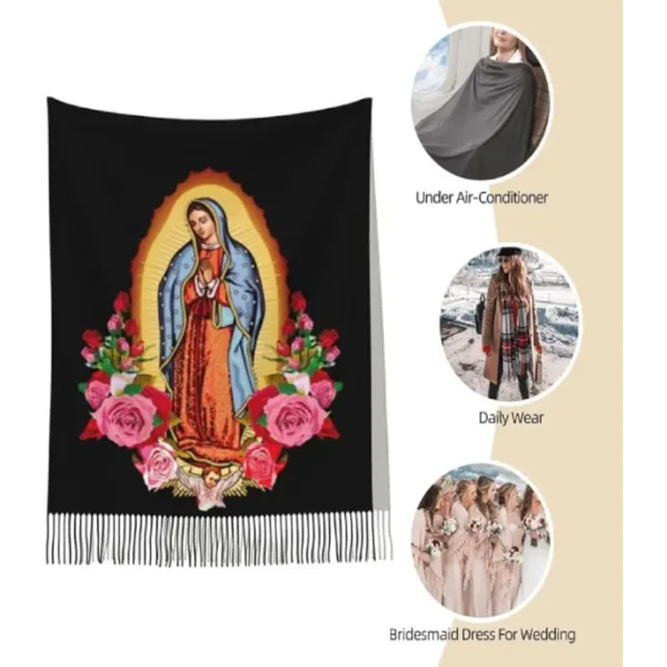 Shawls and Wraps for Women Virgen De Guadalupe Gifts Soft Warm Blanket Scarf for Evening Dresses