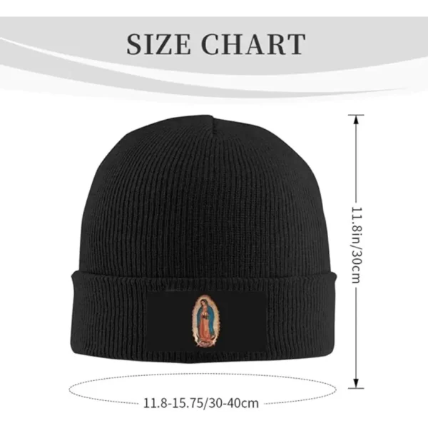 Gorro de Invierno de la Virgen de Guadalupe - Beanie Unisex (100% Acrílico) - Image 3