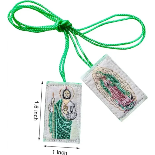 Escapularios Católicos Virgen de Guadalupe y San Judas Tadeo - Collar Religioso, Decoración y Accesorios para Auto - Image 2