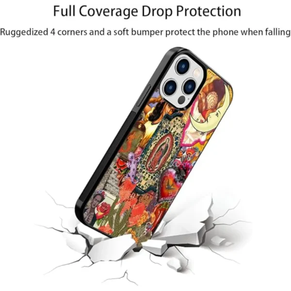 La Virgen De Guadalupe Phone Case Shockproof Protective Virgin Mary Phone Case for iPhone 12/12 Pro Virgencita De Guadalupe Case