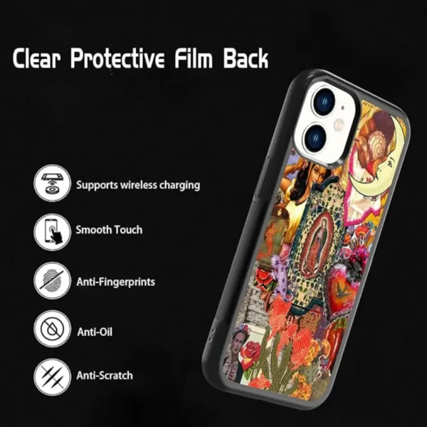 La Virgen De Guadalupe Phone Case Shockproof Protective Virgin Mary Phone Case for iPhone 12/12 Pro Virgencita De Guadalupe Case