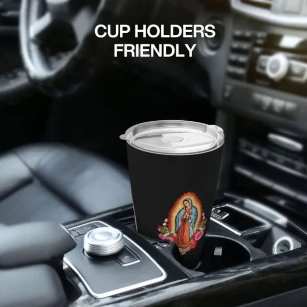 GERRIT Our Lady of Guadalupe Virgin Mary Coffee Tumbler 20 oz Double Wall Stainless Steel With Lid Tumbler Cup, Black