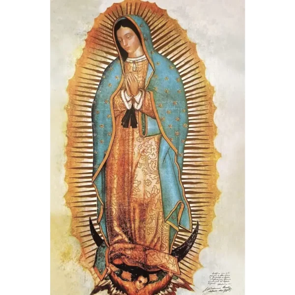 Set de 5 Tarjetas de Oración de la Virgen de Guadalupe con Mensaje a Juan Diego - Image 3