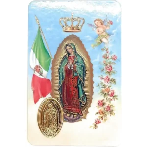 San Francis Imports Our Lady of Guadalupe Prayer Card Oracion A Nuestra Madre De Las Americas