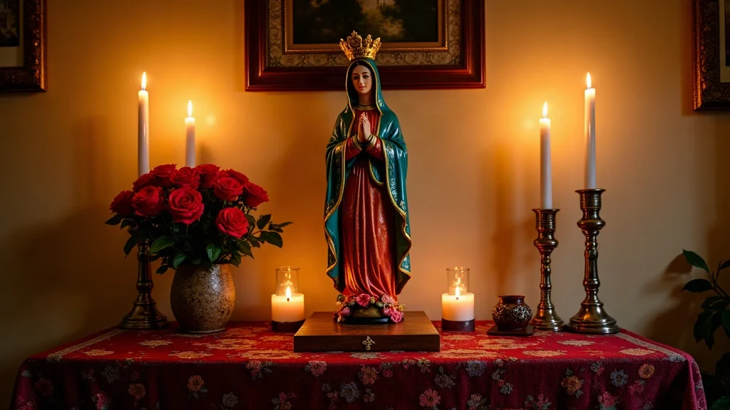 How to Set Up an Authentic Home Altar for Our Lady of Guadalupe: Candles, Rebozos & Decor How to Set Up an Authentic Home Altar for Our Lady of Guadalupe: Candles, Rebozos & Decor