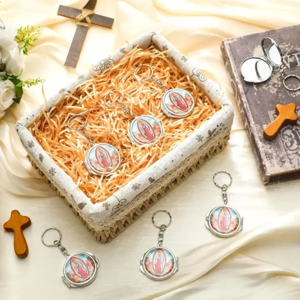 Llaveros Espejo Virgen de Guadalupe - Pack de 12 Unidades - Image 3