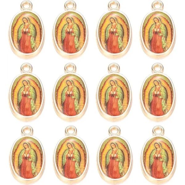 40pcs Classic Guadalupe Virgin Mary Pendants Charms for DIY Necklaces, Bracelets & Keychains
