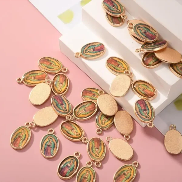 40 Dijes de la Virgen de Guadalupe para Joyería DIY - Collares, Pulseras y Más - Image 3