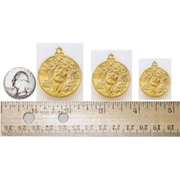 PicturesOnGold.com 14K Gold and Porcelain Our Lady of Guadalupe Religious Medal