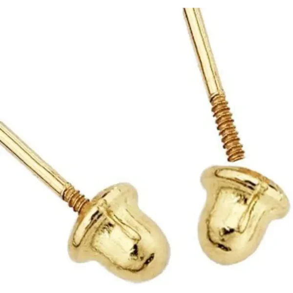 Aretes de Poste Virgen de Guadalupe en Oro Amarillo 14K - Image 3