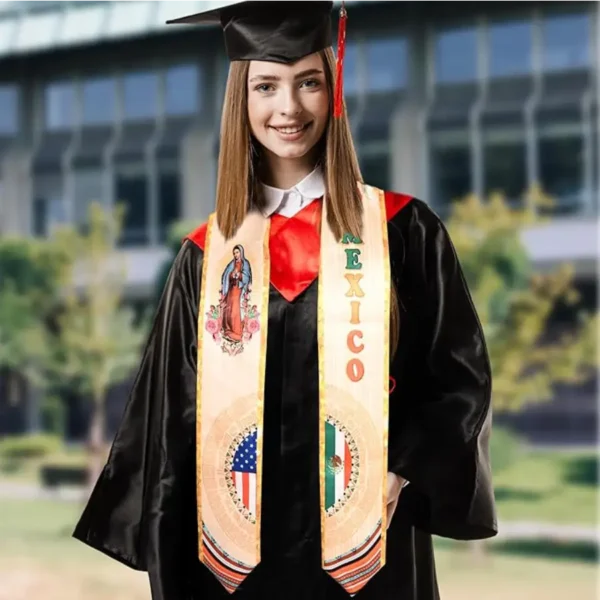 Estola de Graduación Bandera Mexicana y Americana 2025 - Image 2
