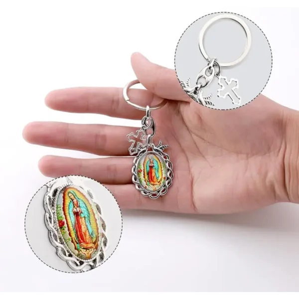 Llaveros Devocionales de la Virgen de Guadalupe - Pack de 12 Piezas - Image 3