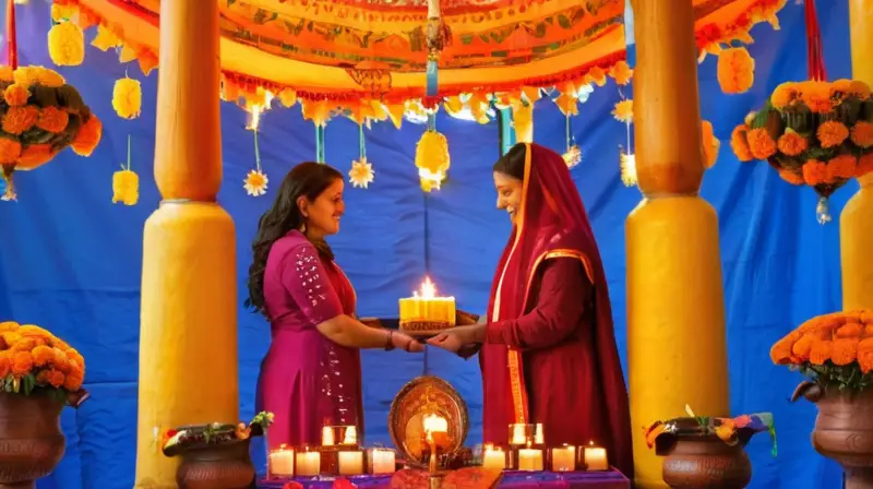 Altar vibrante que honra la tradición