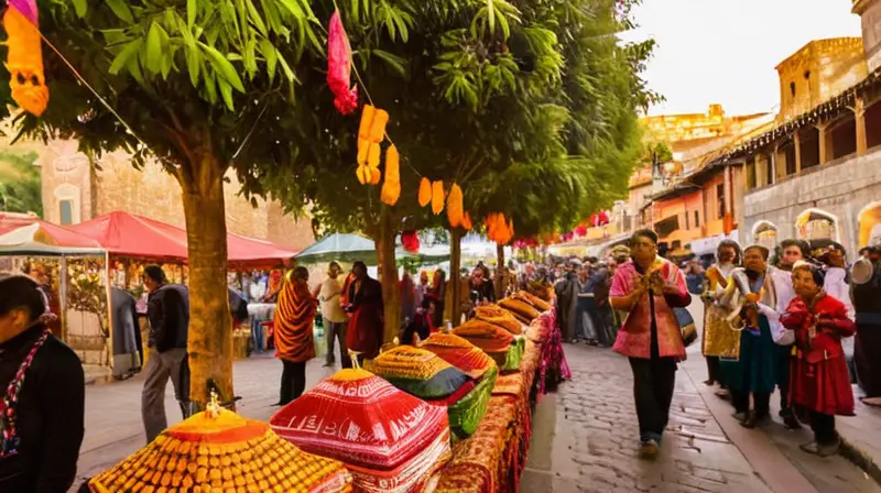 Calles festivas llenas de tradición y devoción