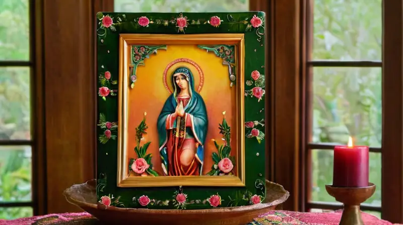 Altare sereno con vibrantes colores y espiritualidad