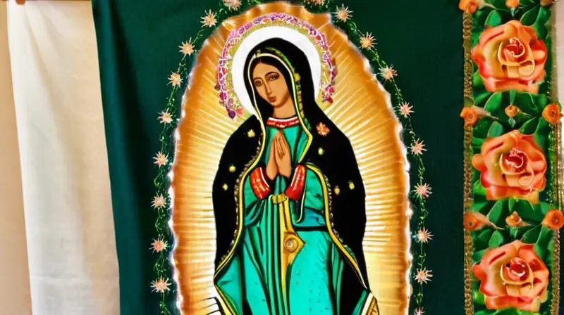 Imagen vibrante de La Virgen de Guadalupe