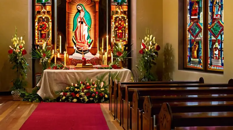 Altar vibrante invita a la reflexión sagrada