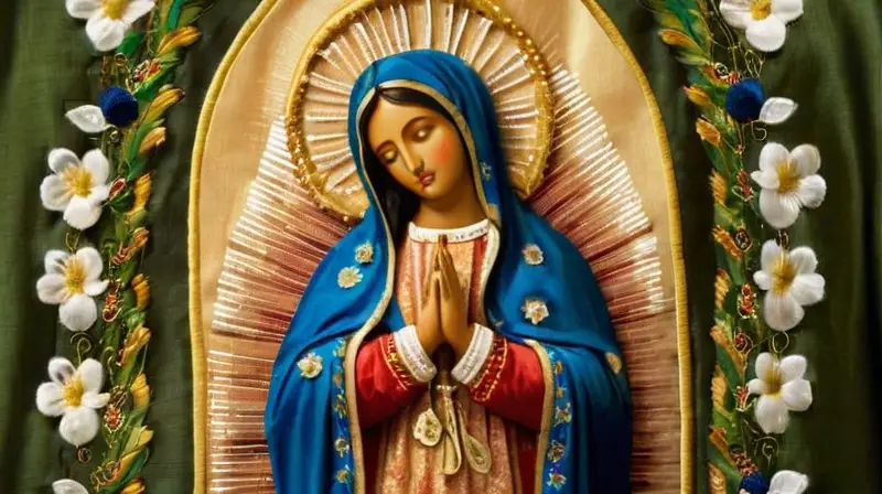 Imagen serena de La Virgen de Guadalupe