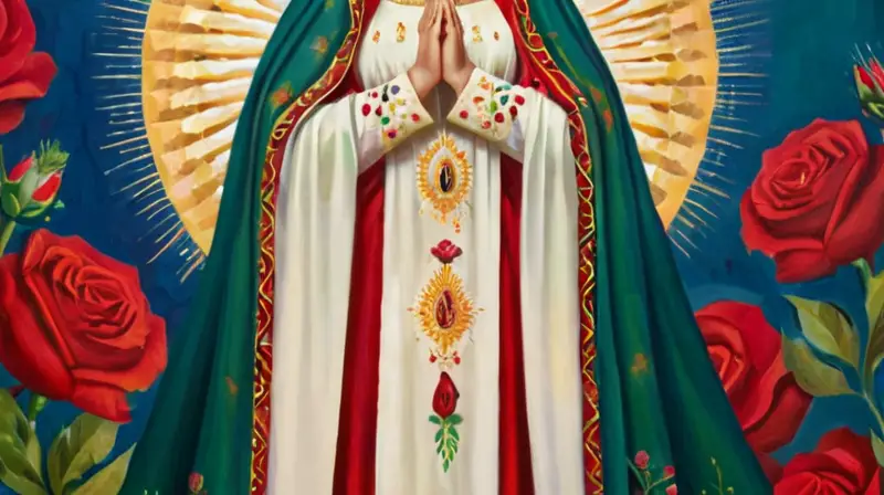 Murales vibrantes de La Virgen de Guadalupe