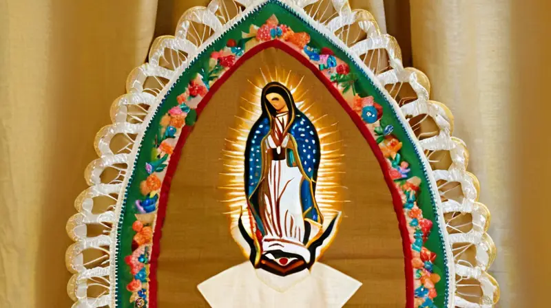 Virgen de Guadalupe: colores vibrantes y serena
