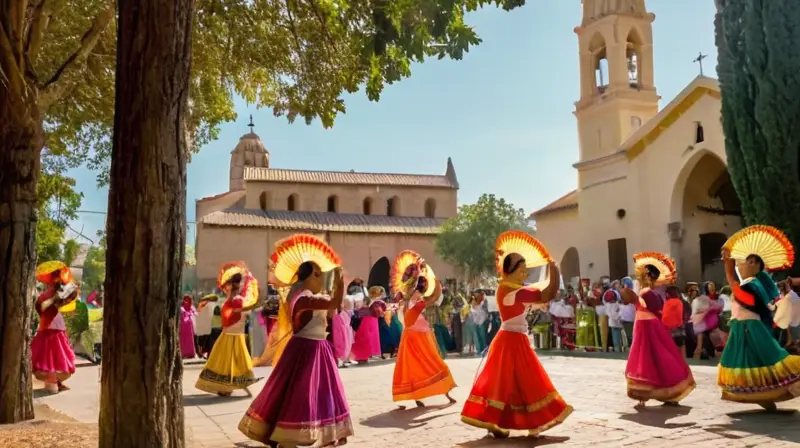 Escena vibrante de danza y cultura festiva