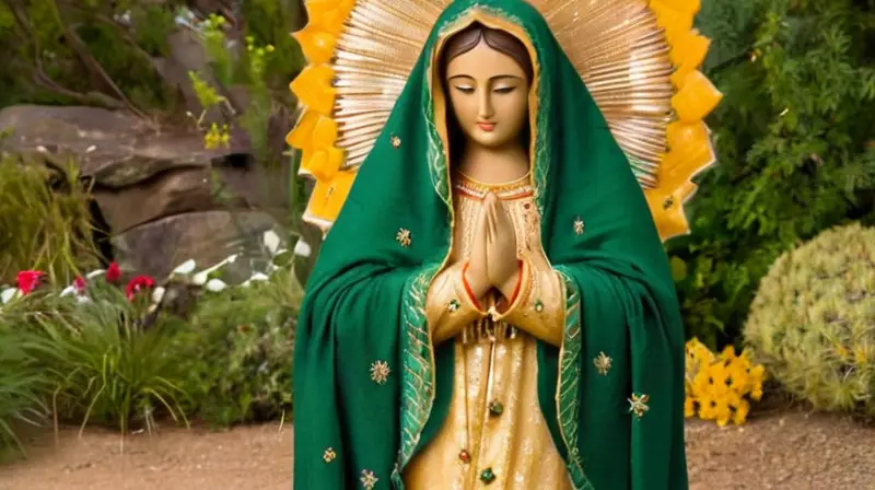 Virgen de Guadalupe en un sereno entorno