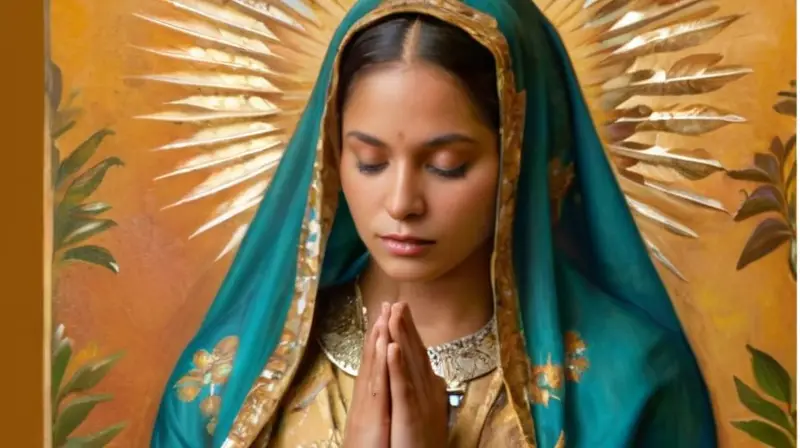 Mural de la Virgen con devoción y belleza
