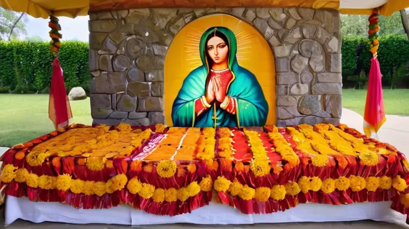 Escena vibrante de devoción y celebración comunitaria