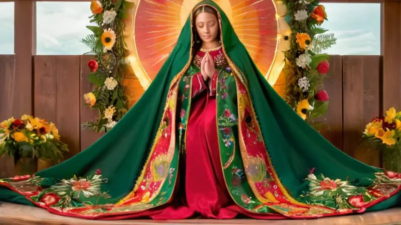 Capa vibrante con imagen de la Virgen