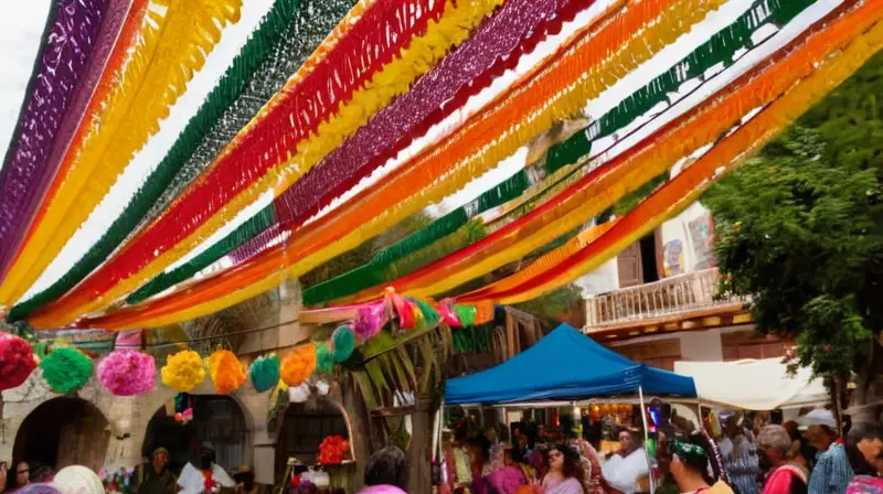 Celebración colorida llena de tradición y devoción