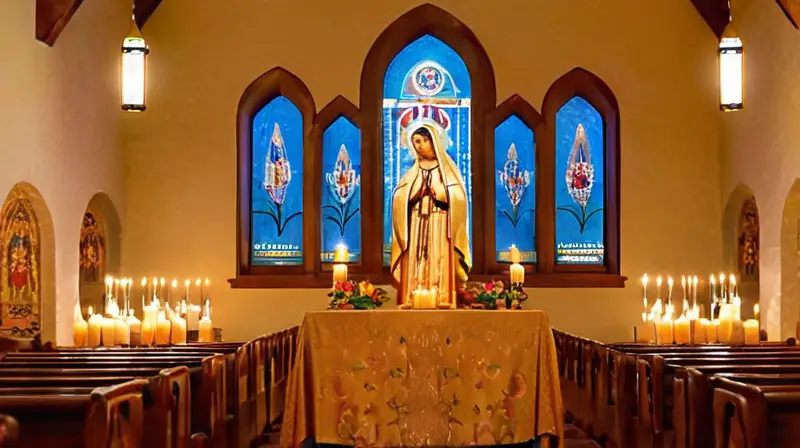 Capilla acogedora llena de luz y devoción