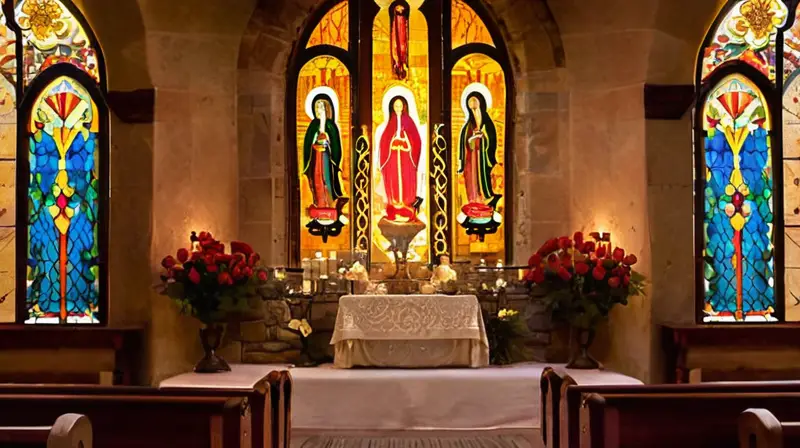 Capilla serena llena de luz y reverencia