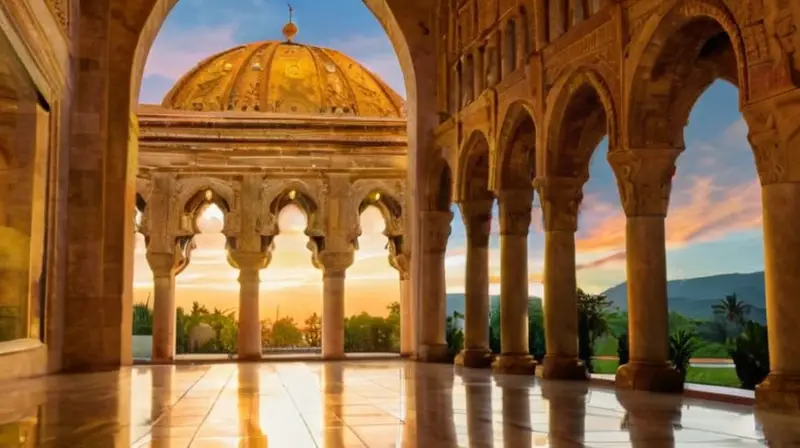 Impresionante basílica rodeada de belleza y vida