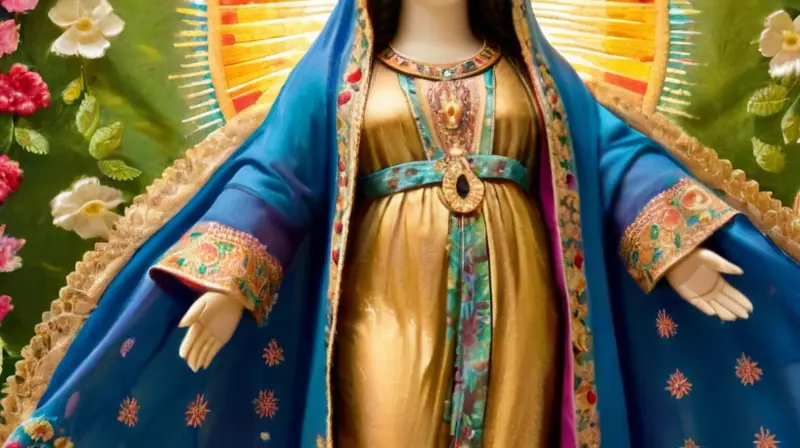 Virgen de Guadalupe en vibrantes colores