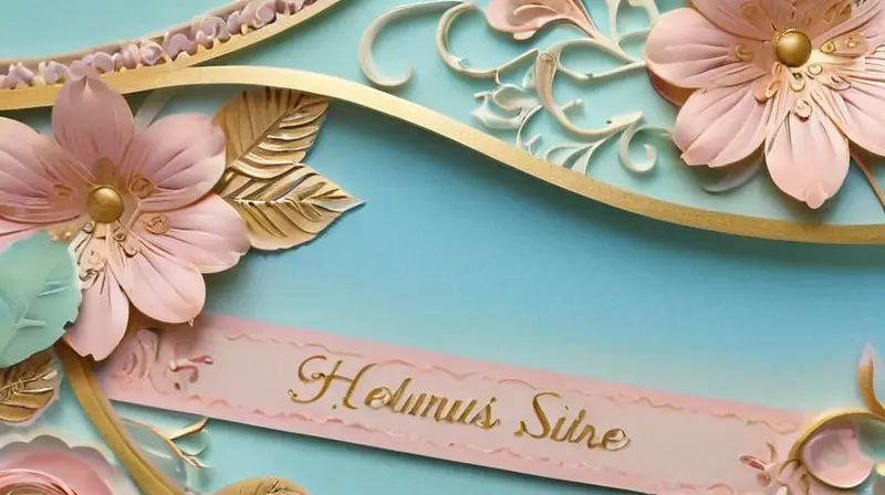 Diseño floral en colores pastel y oro