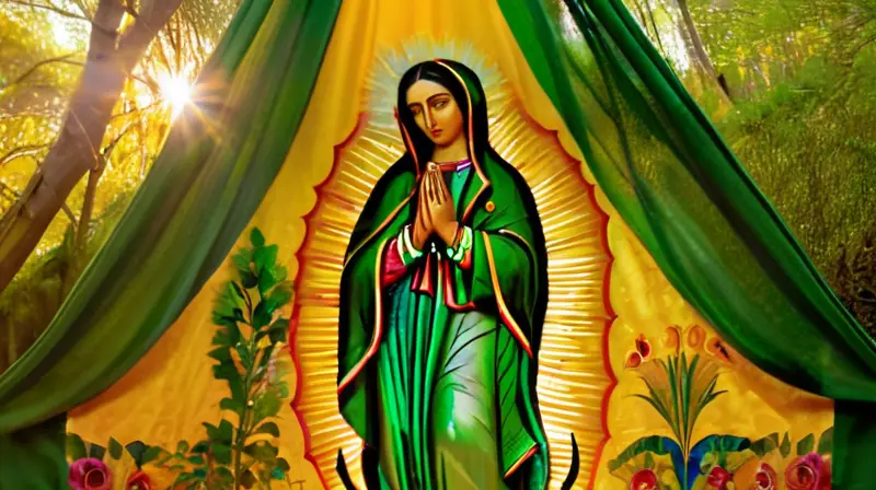 La Virgen de Guadalupe en un vibrante escenario