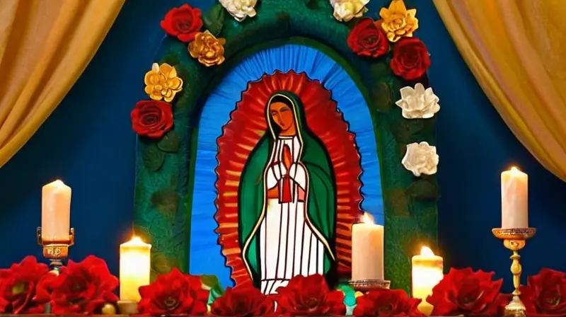 Altar vibrante de la Virgen de Guadalupe