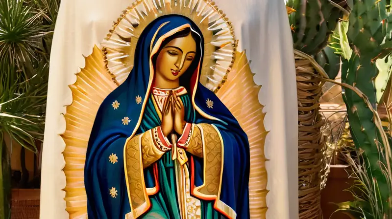 Serena imagen de La Virgen de Guadalupe