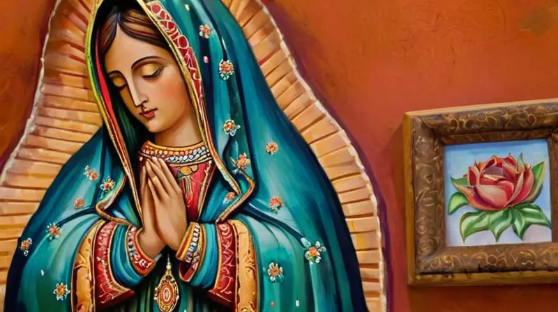 Murales vibrantes de la Virgen de Guadalupe