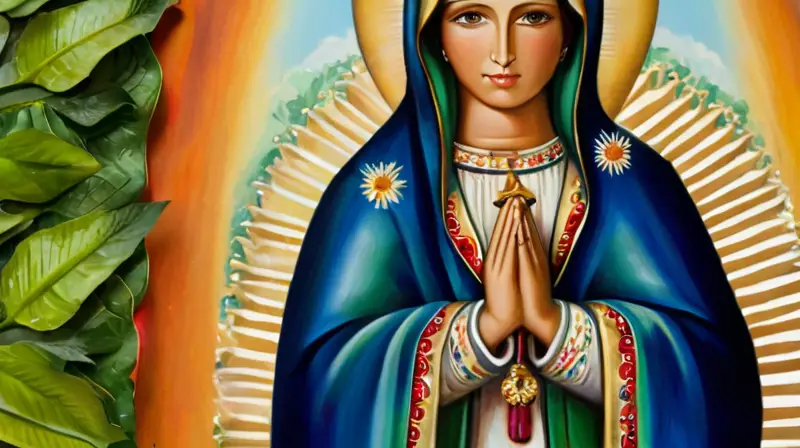 Imagen vibrante de la Virgen de Guadalupe
