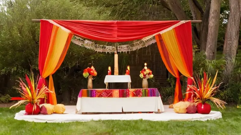 Altar colorido, celebración comunitaria y devoción
