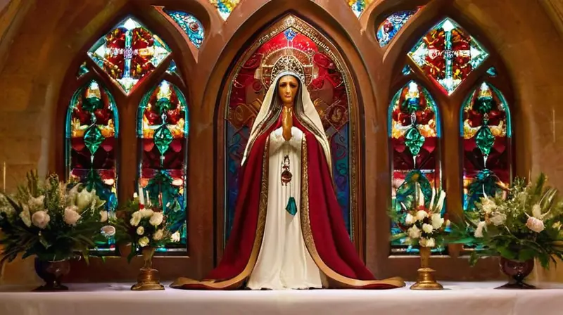 Rica representación de la Virgen María en color