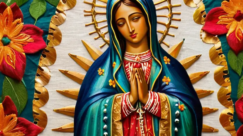 Virgen de Guadalupe irradiando devoción y tradición