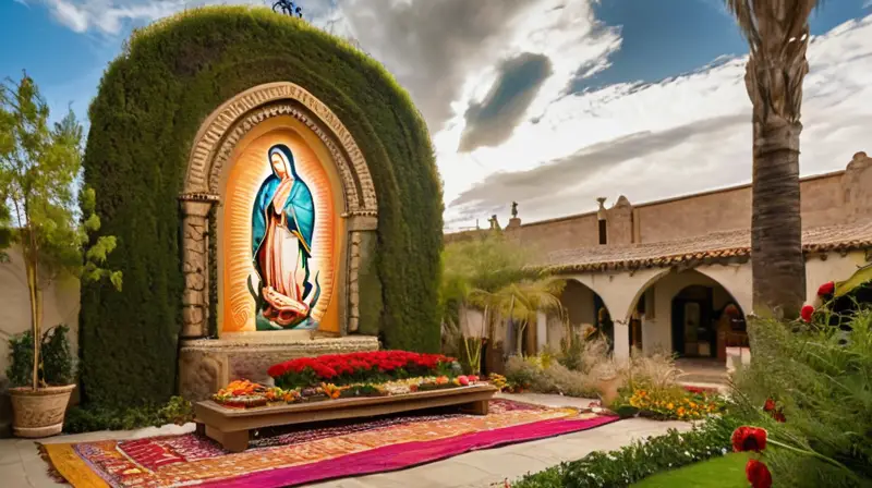 Iglesia serena llena de fe y color