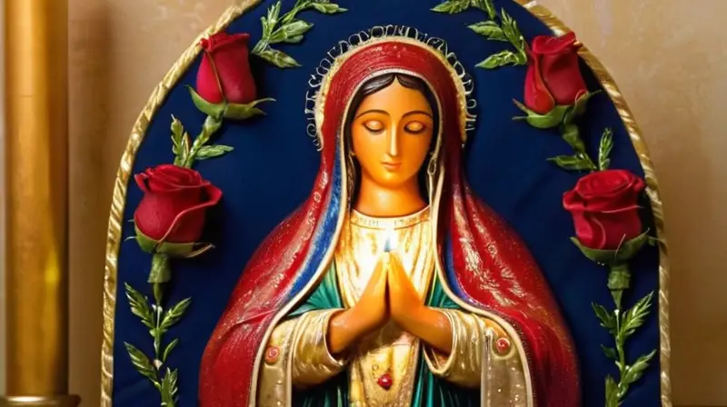 Altar vibrante de La Virgen de Guadalupe