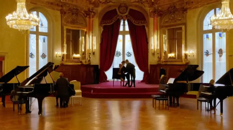 Salón de concierto opulento y vibrante