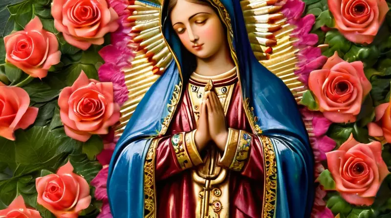 Virgen de Guadalupe envuelta en serenidad